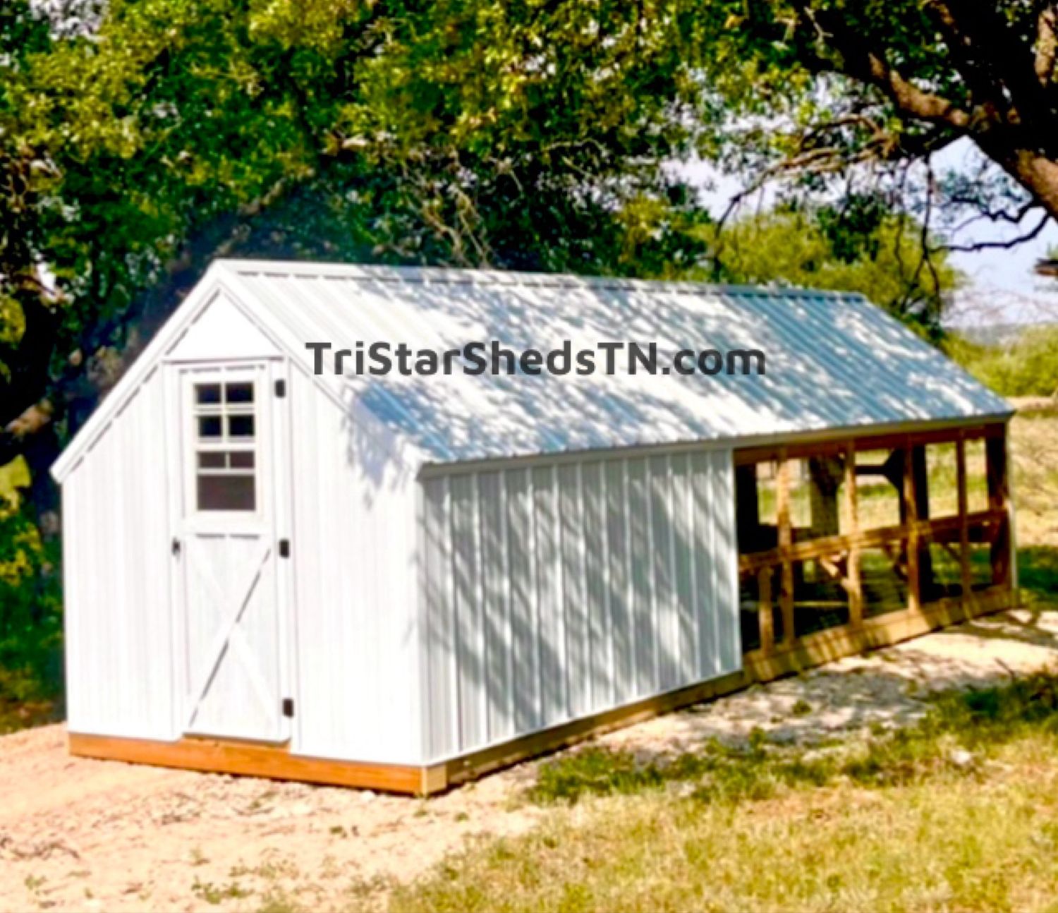 CUSTOM 8x30 Deluxe Day Ranger Coop. Egg Collecting Wall &amp; Storage Area