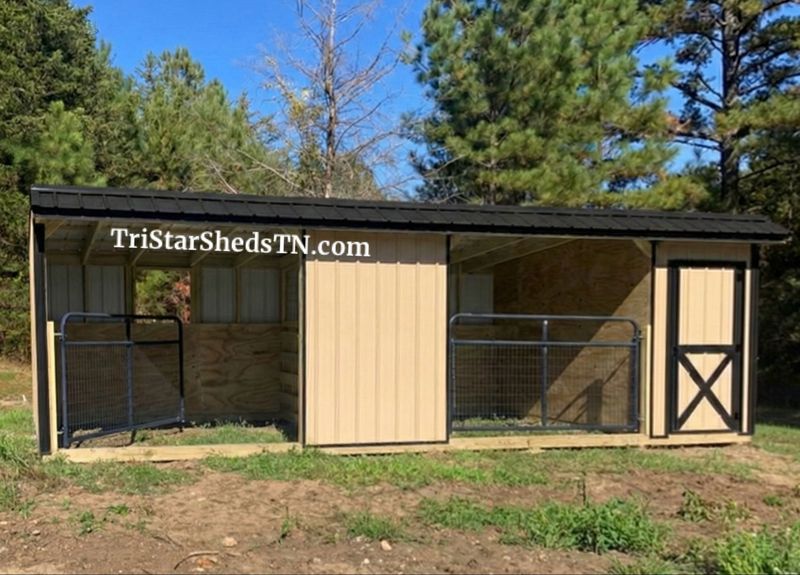 10x27 TWO STALL HORSE SHED