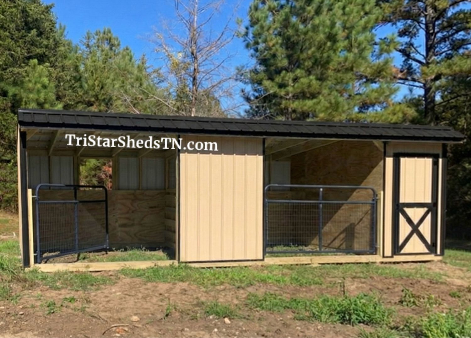 10x27 TWO STALL HORSE SHED