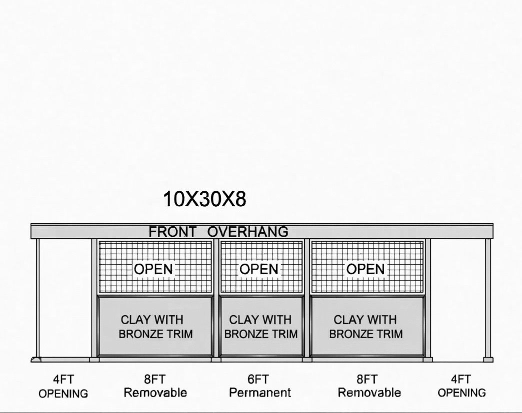 CUSTOM 10x30x8  RUN IN. Dual Entry
