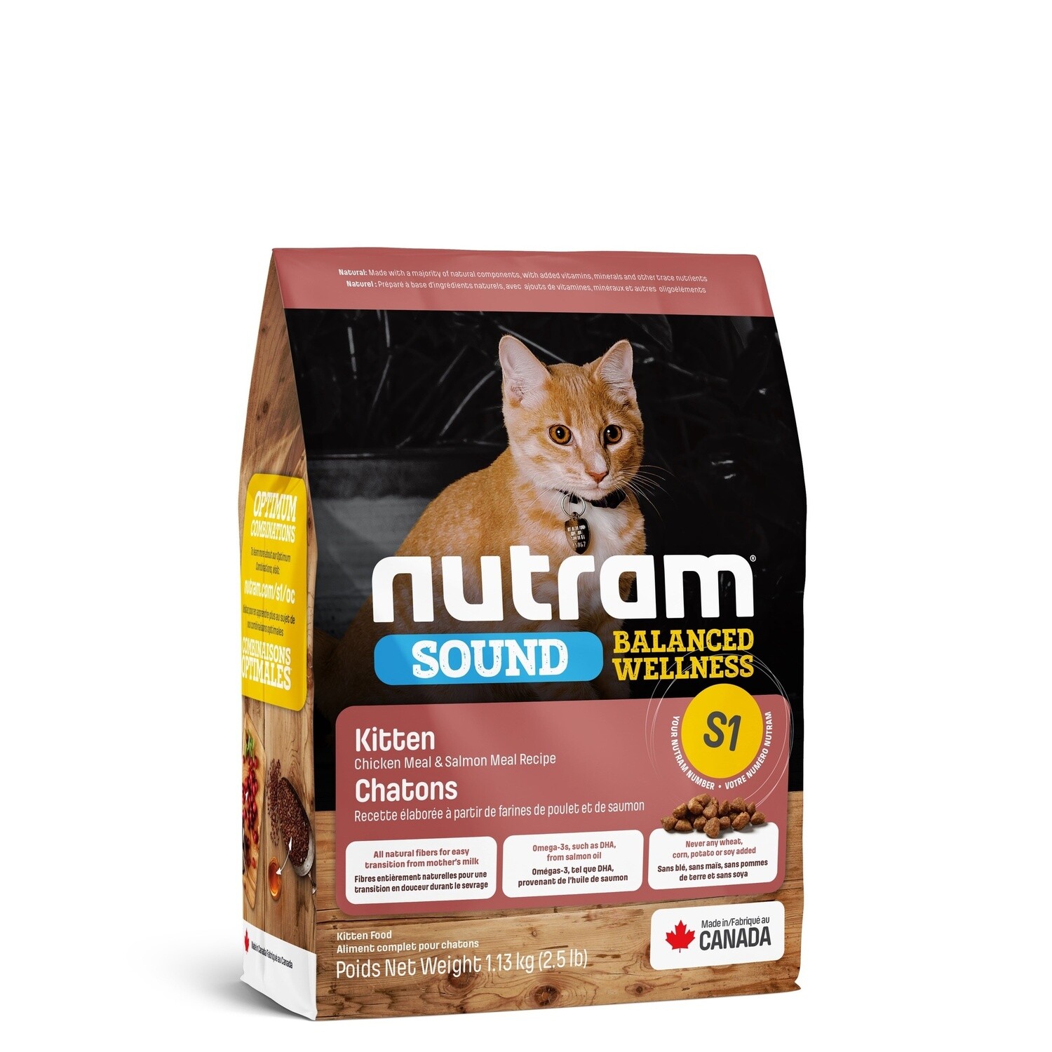 Nutram S1 - Chaton / Poulet &amp; saumon - 2.5 lb (1.1 kg)