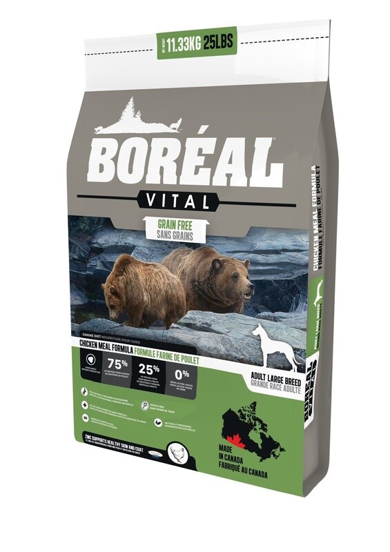 Boréal Vital - Chien de grande race / Poulet sans grains - 25 lb (11.3 kg)