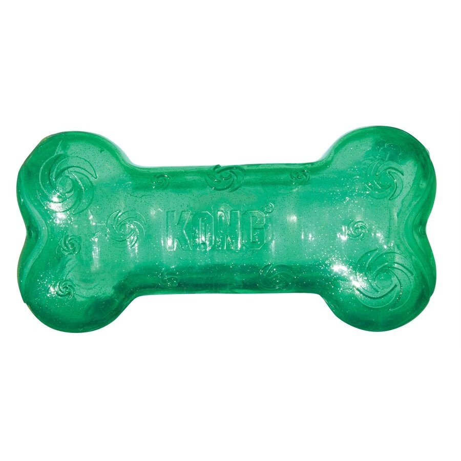 Kong - Jouet os craquant «Squeezz» pour chiens, Grandeur: Moyen