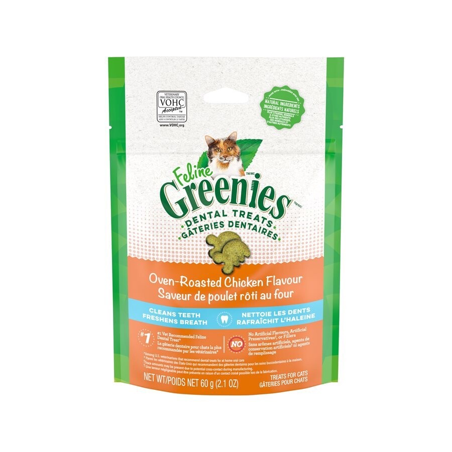 Greenies - Gâteries dentaires pour chat / Poulet, Format: 60g