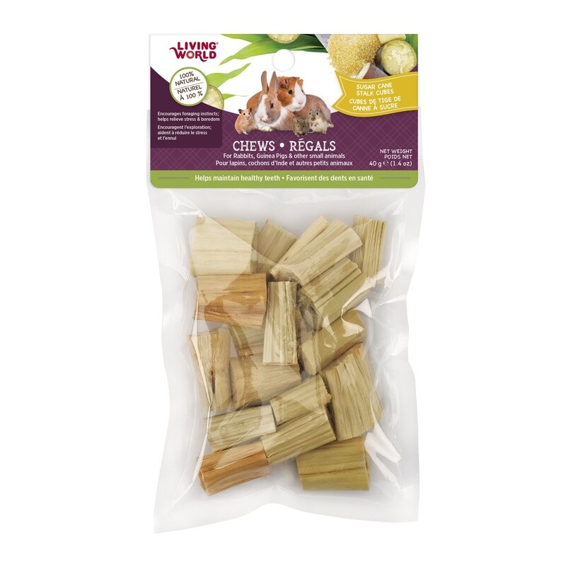 Living World - Cubes de tige à canne à sucre - 40g