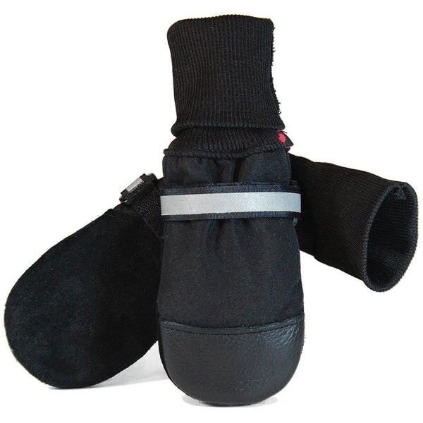 Muttluks - Bottes doublé en polar pour chiens 4/pqt - Noir