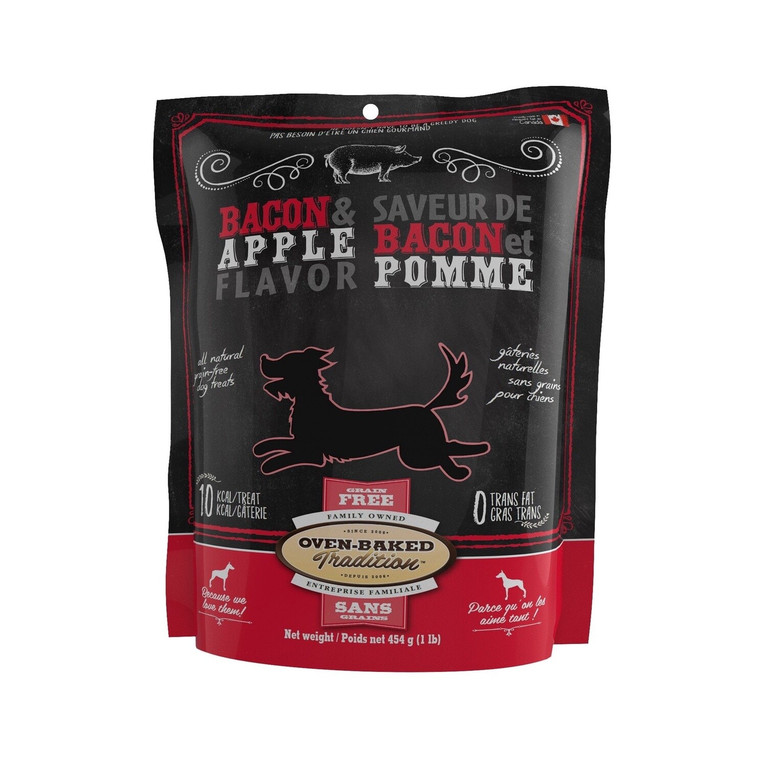 OBT - Biscuits pour chiens/Bacon &amp; Pomme - 454g