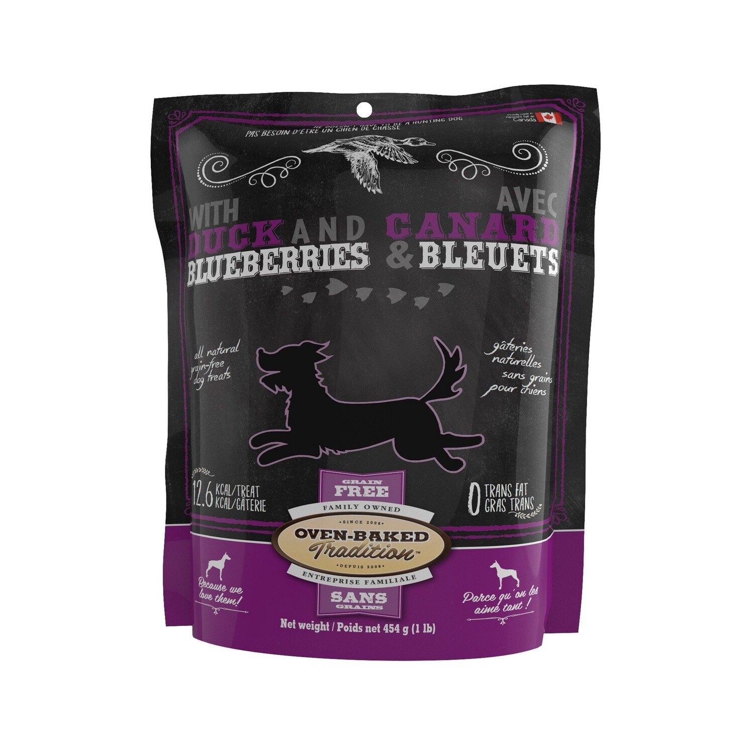 OBT - Biscuits pour chiens/Canard &amp; Bleuets - 454g