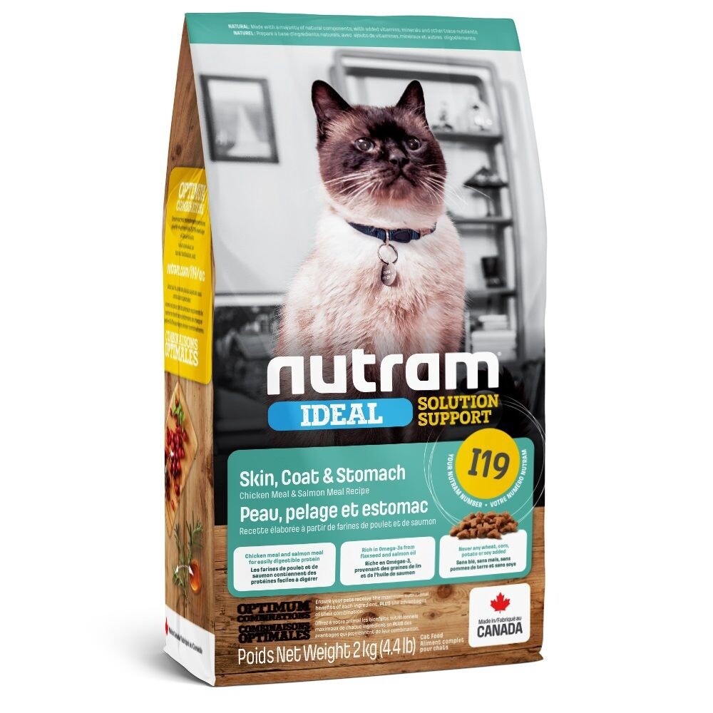 Nutram I19 - Chat sensible / Poulet &amp; saumon, Format: 12 lb (5.4 kg)