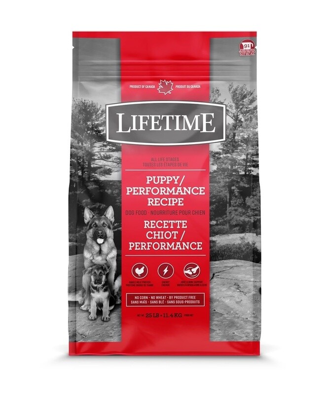 Lifetime - Chiot/Performance/Poulet &amp; avoine 11.4kg (25 lb)