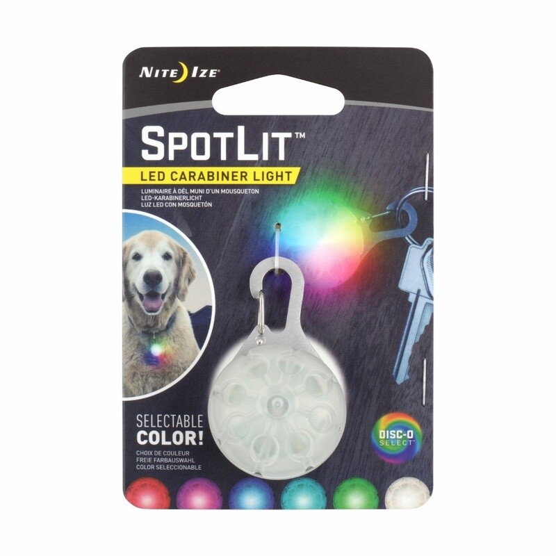 NiteIze SpotLit lumière avec mousqueton pour collier de chien