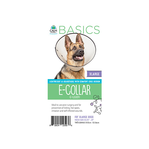 Calm Paws - Collier élisabéthain pour chiens, Taille: XL/TG (12.25-21 po)