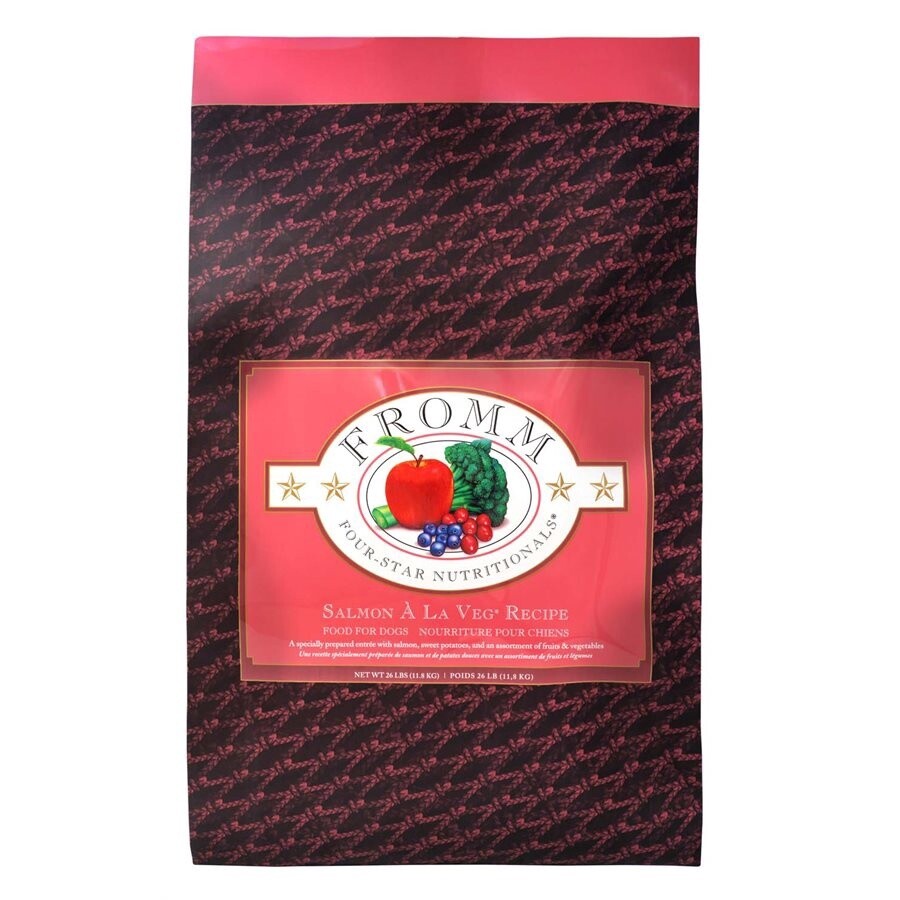 Fromm Four-Star Chien - Toutes étapes de vie / Saumon à la Veg, Format: 26 LB (11.8 KG)