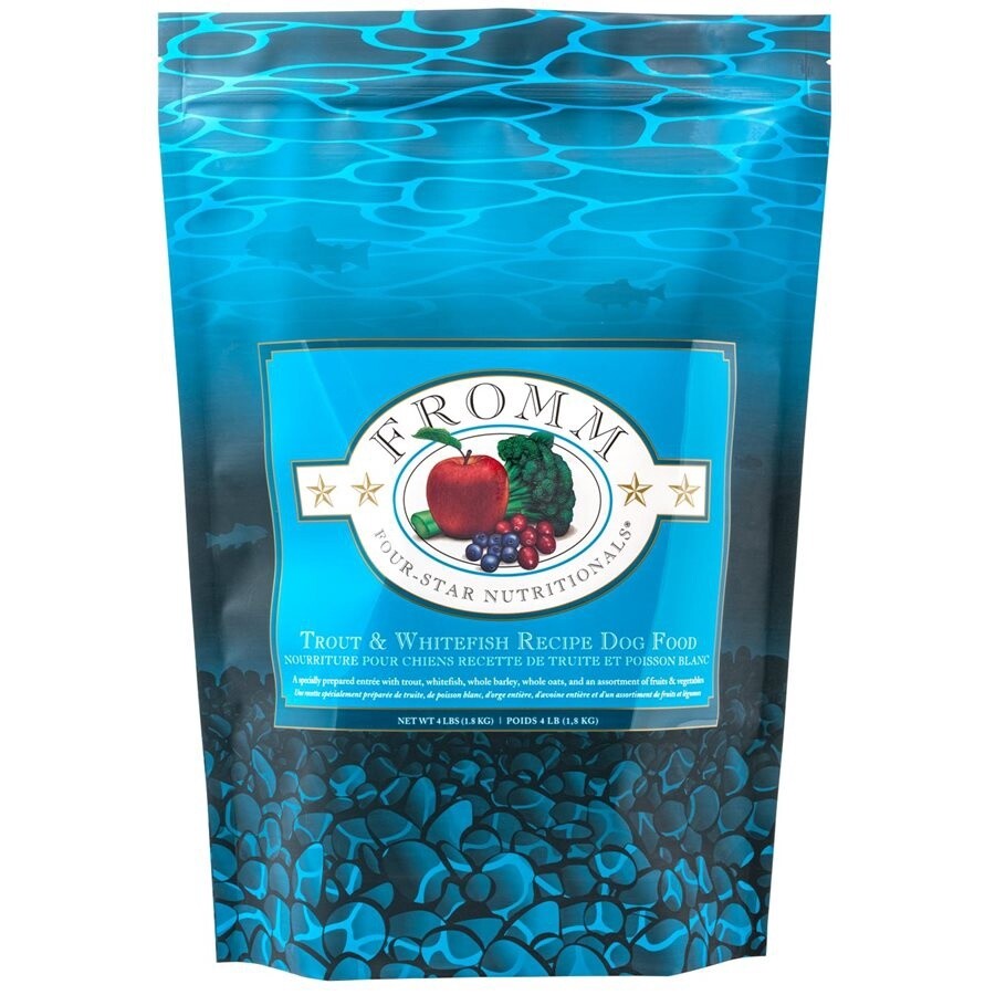 Fromm Four-Star Chien - Toutes étapes de vie / Truite &amp; Poisson blanc, Format: 4 LB (1.8 KG)