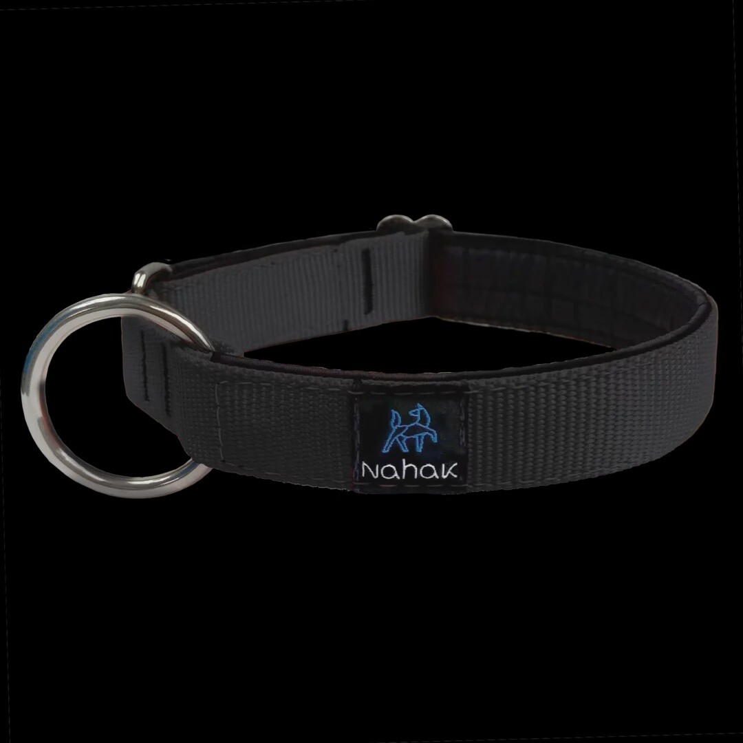 Nahak - Collier rembourré pour chiens, Taille: M, Couleur: Noir