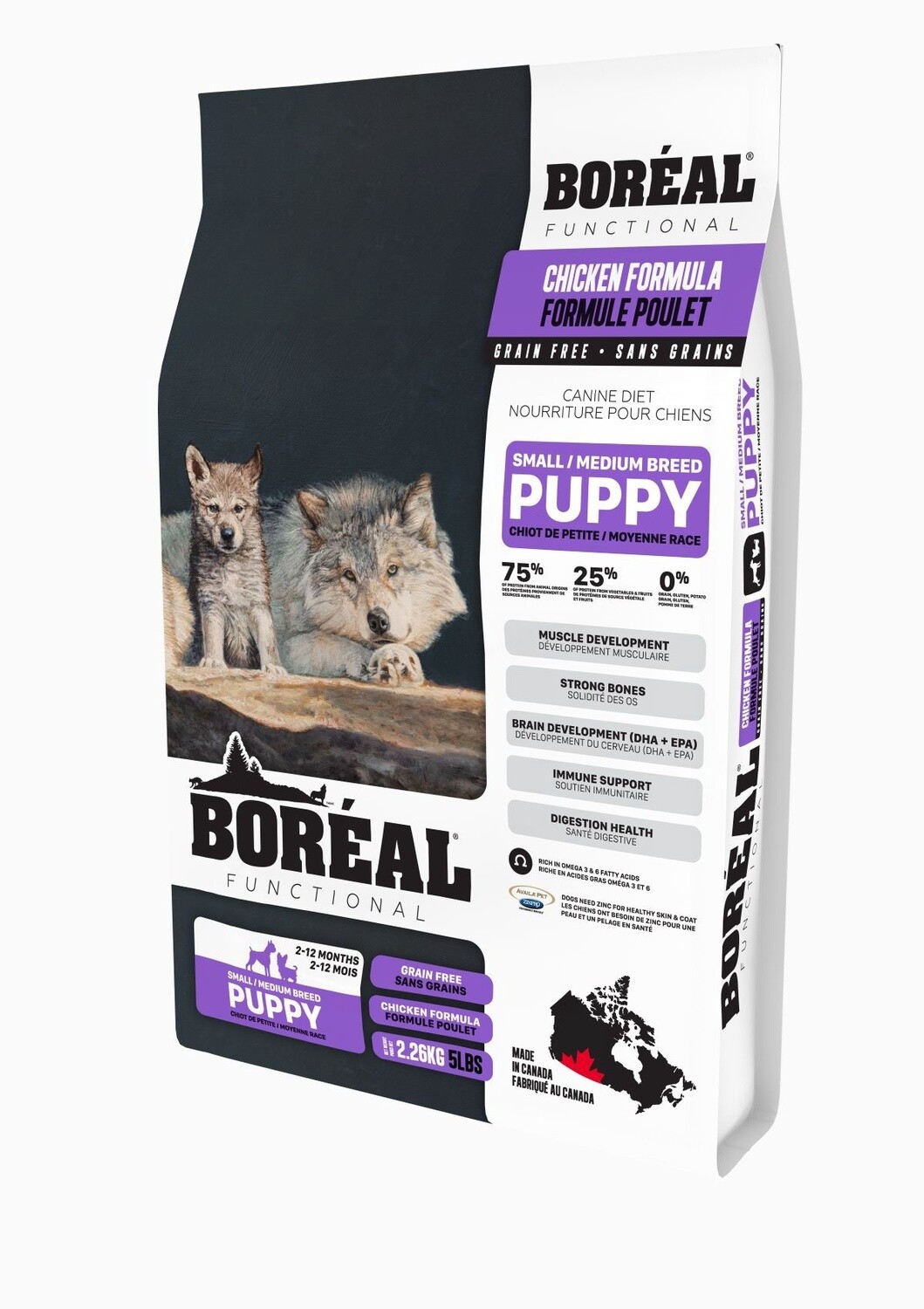 Boréal Functional - Chiot petite/moyenne race, poulet sans grains, Format: 5 kg (11 lb)