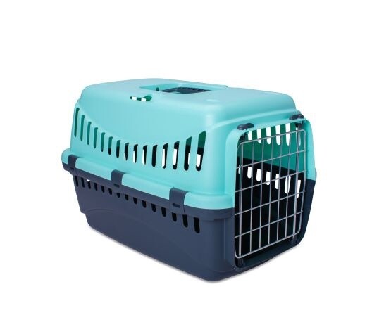 Bergamo - Gipsy / Cage de transport avec porte en métal, Couleur: Menthe, Taille: P (46x31x32 cm)