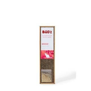 Bud&#39;z - Boîte à gratter en carton avec sachet d&#39;herbe à chat, Taille: P (46x13x5 cm)