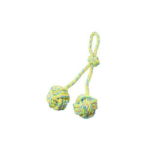 Bud&#39;z - Jouet de corde pour chien - Double pomme avec bouce 15,5&quot;