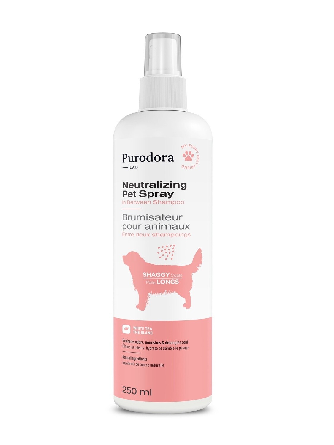 Purodora Lab - Brumisateur neutralisant d&#39;odeurs pour animaux, Type: Poil long