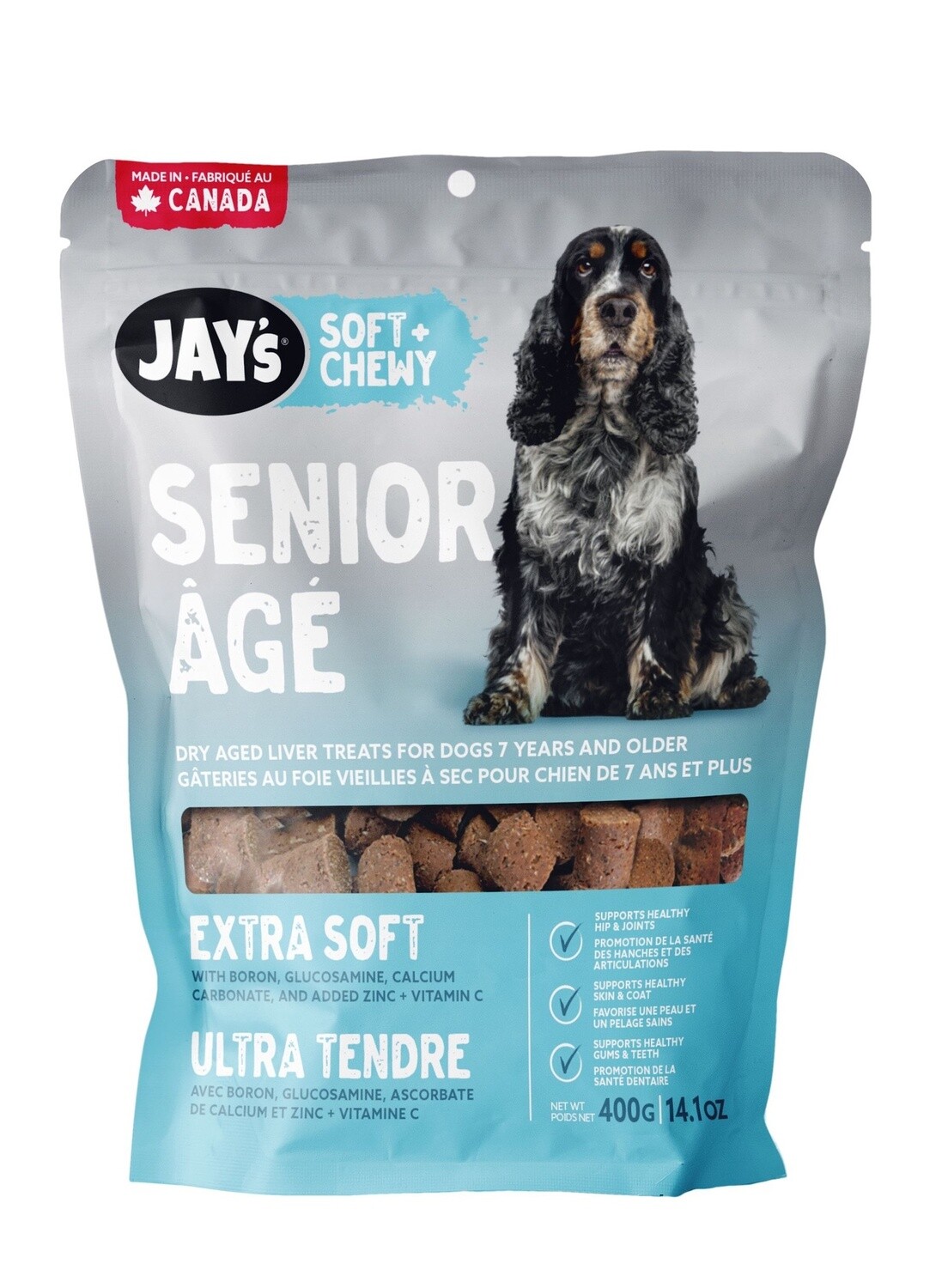 Jay&#39;s - Senior bits/Gâteries tendres pour chiens agés, Format: 170 g