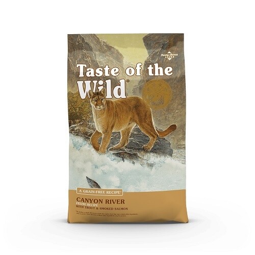 Taste of the Wild - Chat toutes étapes de vie - Canyon River / Truite et saumon fumé, Format: 5 lb
