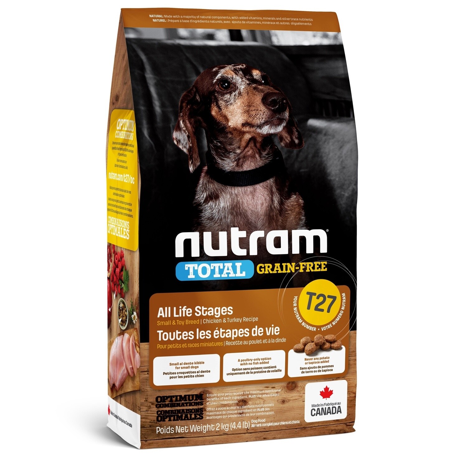 Nutram - T27 Chiens de petites tailles /Poulet &amp; dinde 2.2kg