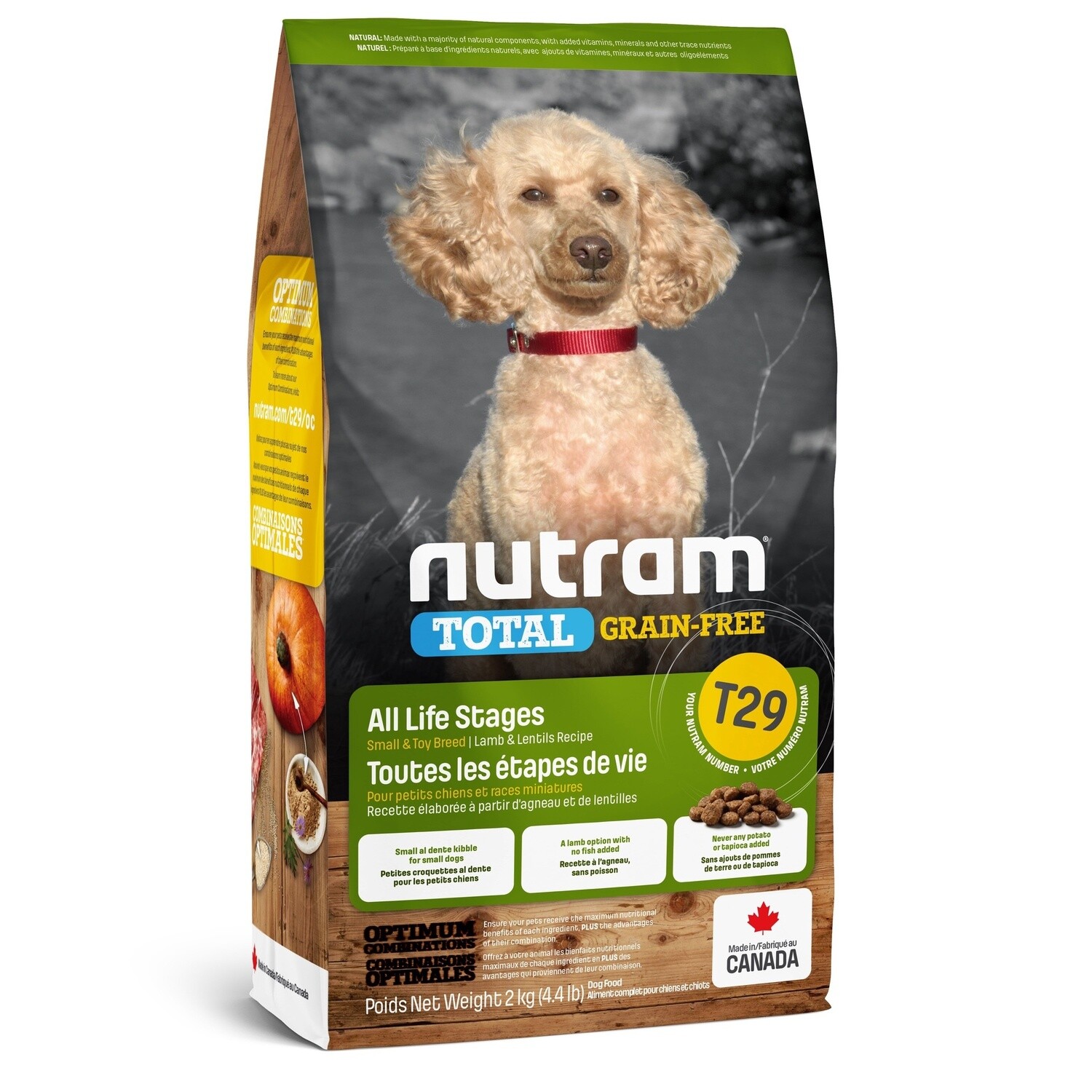 Nutram - T29 Chien petite race sans grains/Agneau &amp; lentille, Format: 4.4 lb (2 kg)