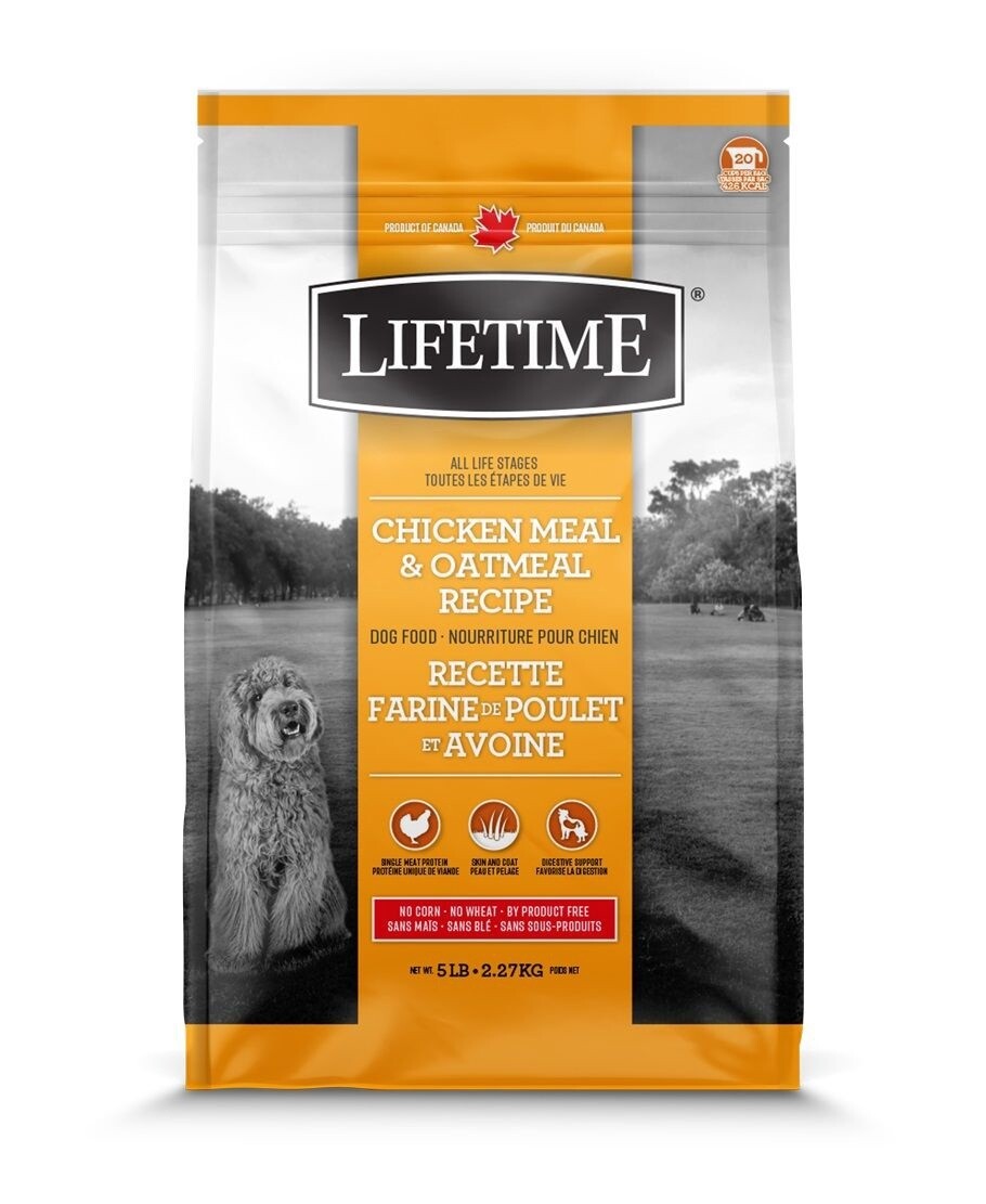 Lifetime - Chien toutes étapes de vie/Poulet &amp; avoine - 2.27 kg (5 lb)