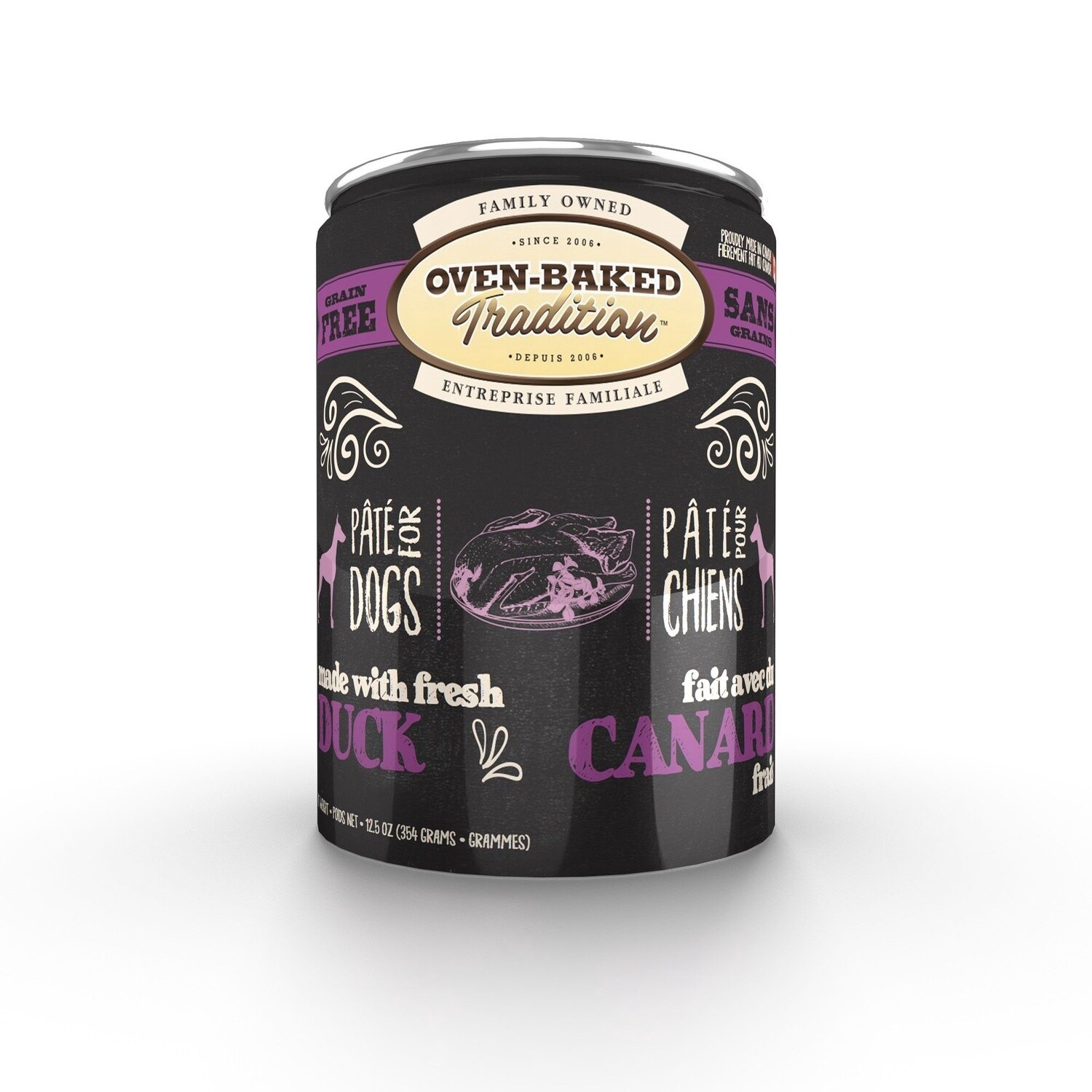 OBT - Conserve pour chiens/Pâté de canard - 354 g (12.5 oz)