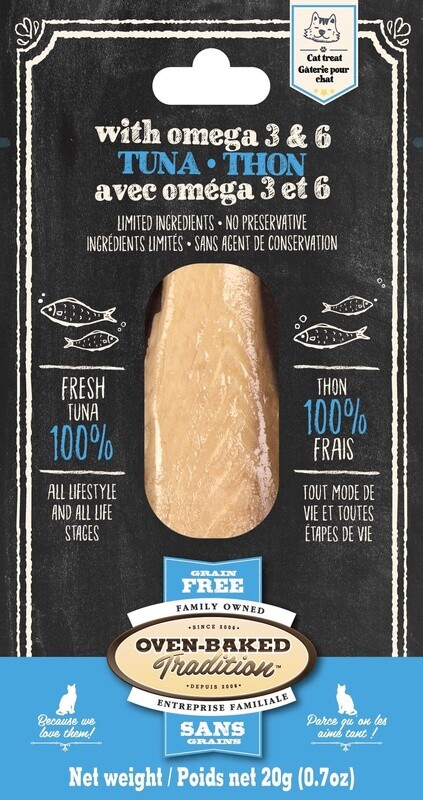 OBT - Gâteries pour chat - Filet de thon avec oméga 3&amp;6 - 20 g