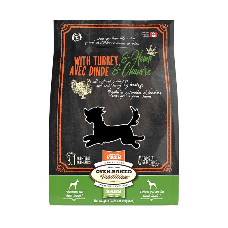 OBT - Gâteries tendres pour chiens/Dinde &amp; Chanvre - 6 oz