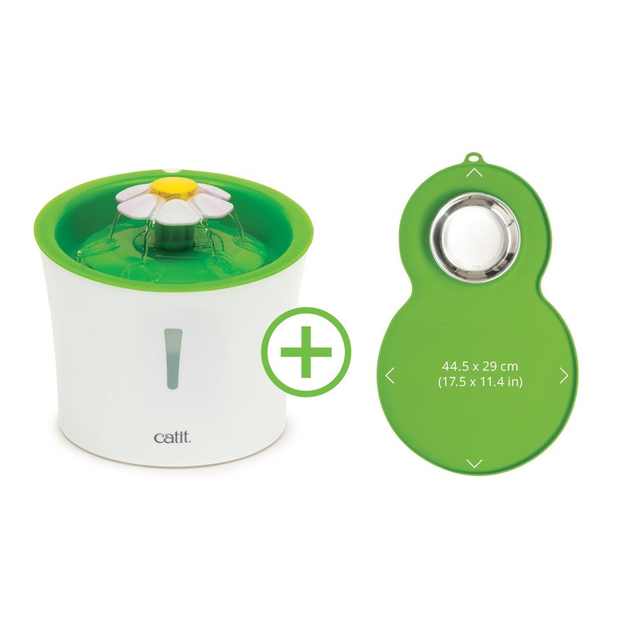 Catit - Ensemble d’abreuvoir avec fleur et napperon - 3L