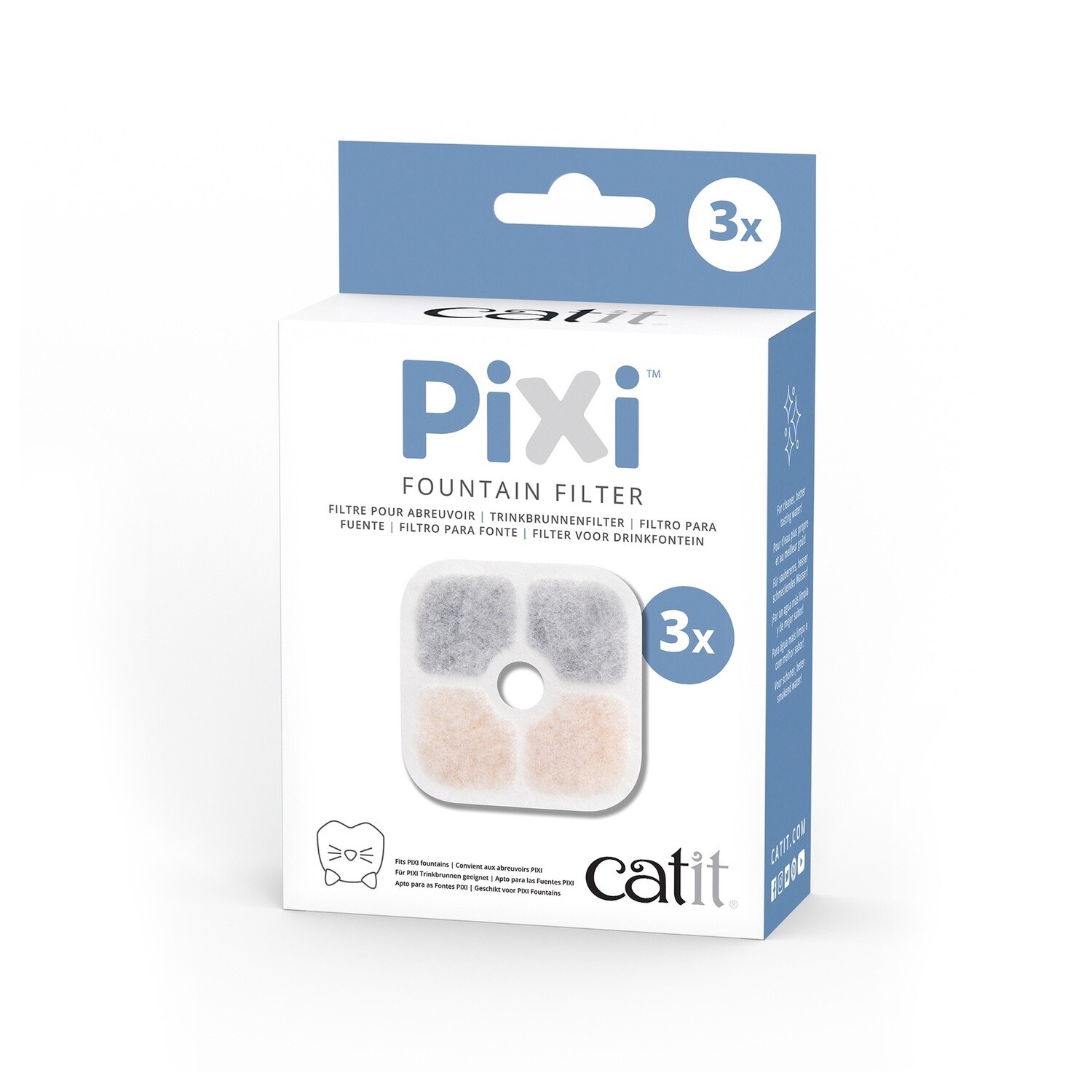 Catit - Filtres de rechange pour abreuvoir Pixi - Paquet de 3