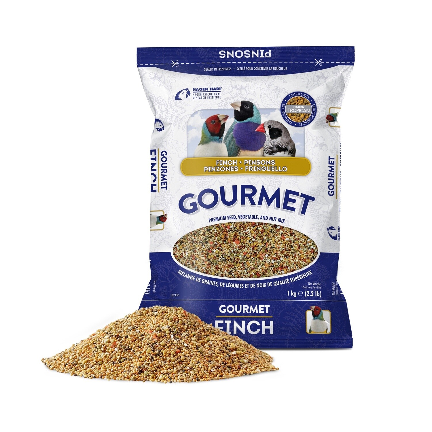 HARI - Gourmet mélange pour pinsons -1 kg (2,2 lb)