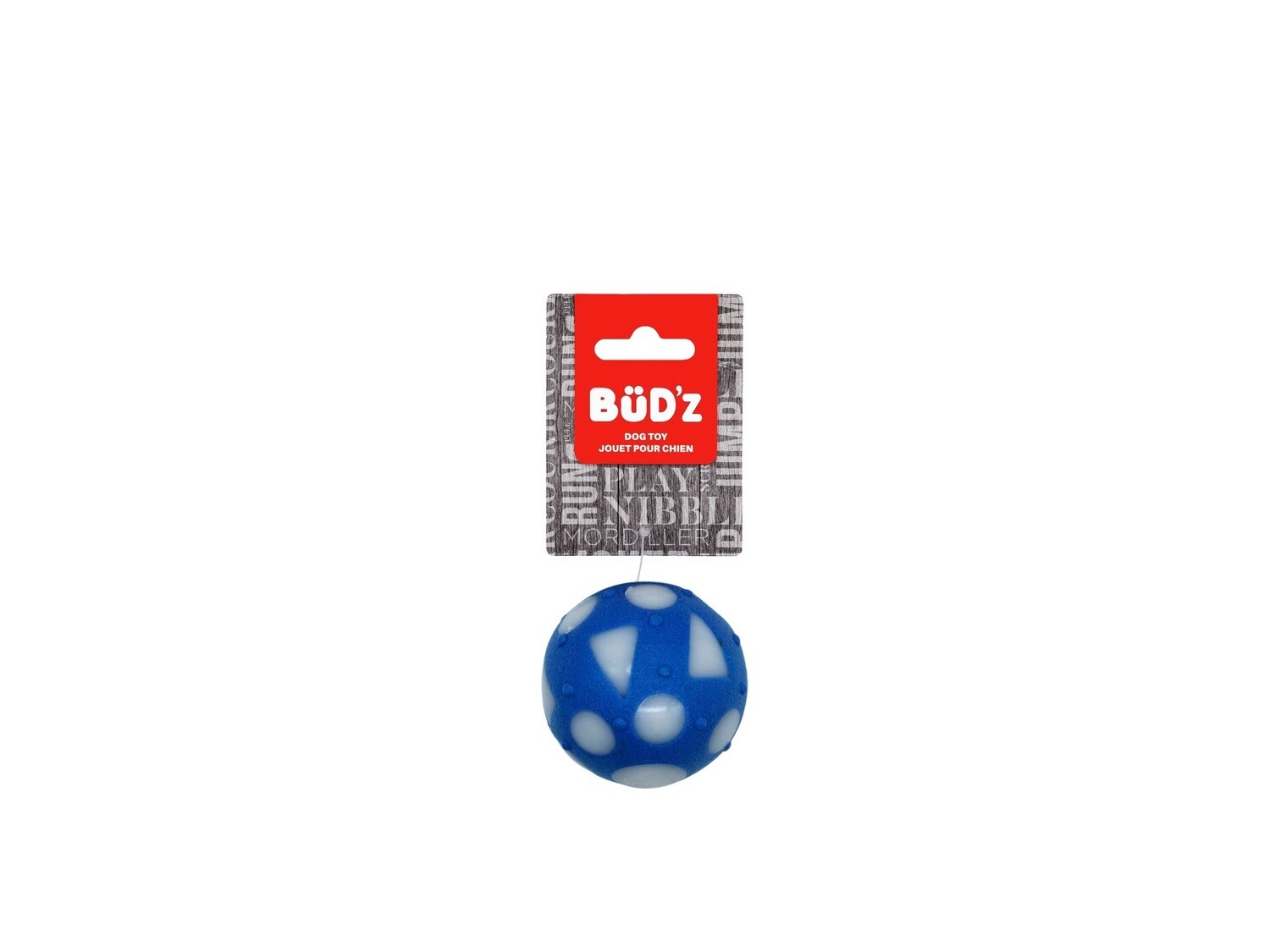 Bud&#39;z - Balle pleine en caoutchouc - Petite bleue