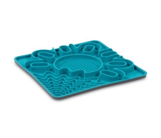 Messy Mutts Tapis de léchage en silicone multi-surfaces avec cadre 10&quot; x 10&quot;