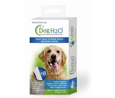 H2O - Dental Care / comprimés à dissoudre pour fontaine chien ou chat - Paquet de 8