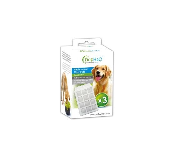 H2O - Filtres de rechange pour fontaine chien ou chat - Paquet de 3