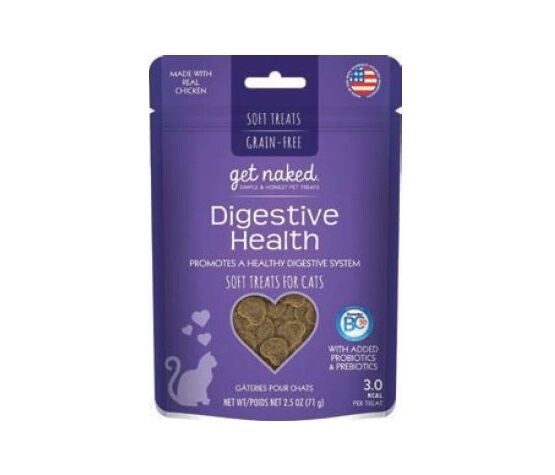 Get Naked Gâteries tendres sans grains pour chat - Santé digestive 2.5 oz