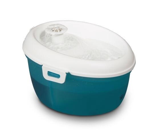 H2O - Fontaine pour chat &amp; petit chien - 1,2 L / Bleu