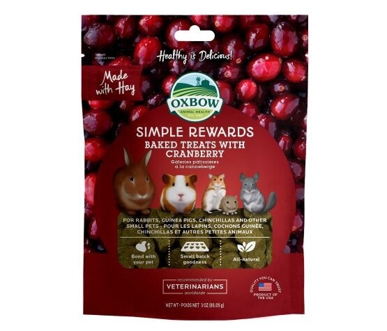 Oxbow - Gâteries pour rongeurs / Canneberge - 2 oz