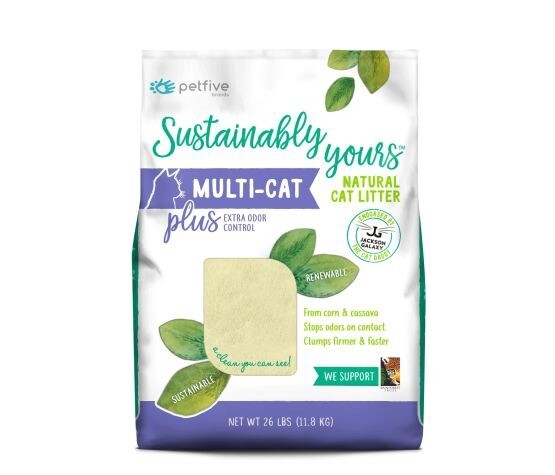 Sustainably Yours - Litière agglomérante biodégradable Multi-Cat Plus / 26 lb