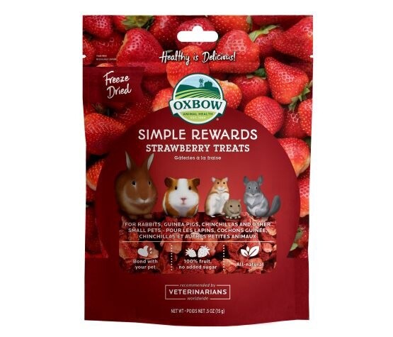 Oxbow - Gâteries pour rongeurs / Fraise - 0.5 oz