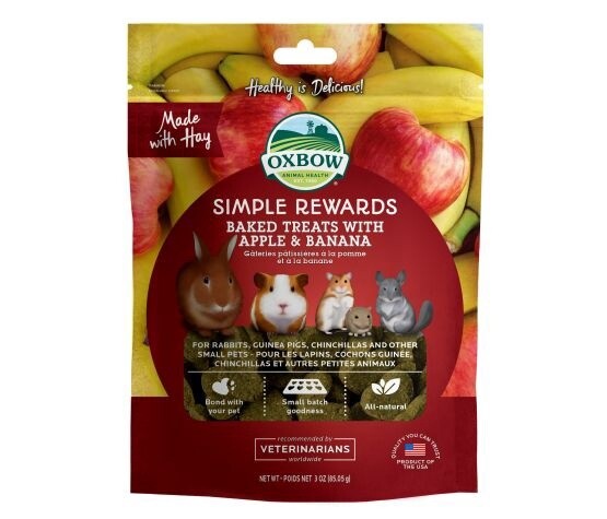 Oxbow - Gâteries pour rongeurs / Pomme &amp; Banane - 2 oz