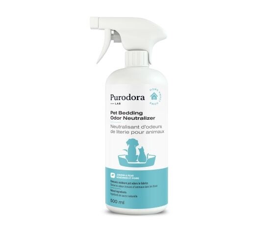Purodora Lab Neutralisant d&#39;odeurs de literie pour animaux 500 ml