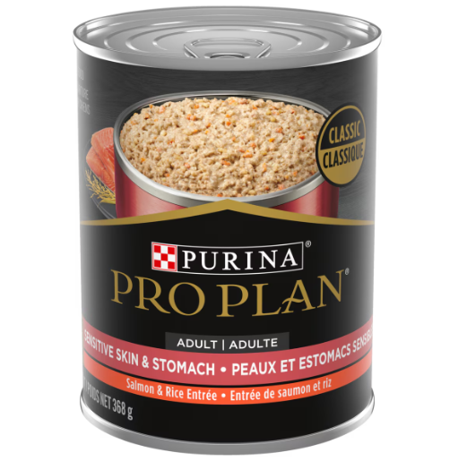 ProPlan - Conserve pour chiens / Pâté peaux &amp; estomacs sensibles au saumon - 368 g