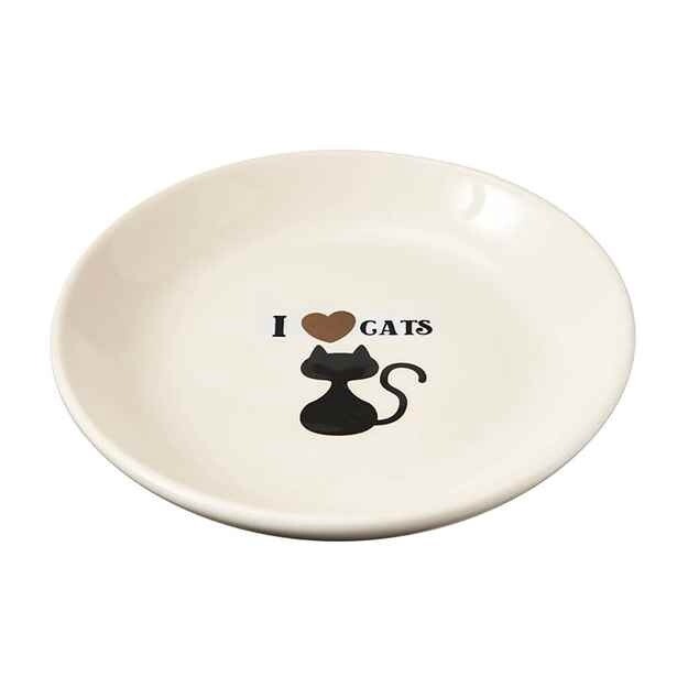 Assiette céramique  &#39;I Love Cats&#39; - 5&quot;