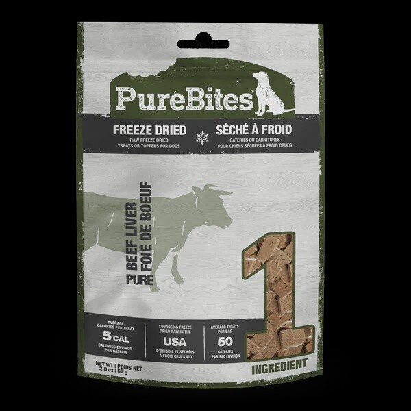 Purebites chien - Foie de bœuf, Format: 57 g