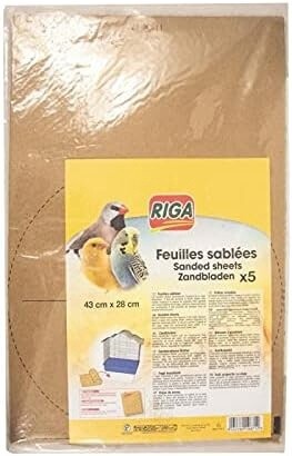 Riga feuilles sablées 43x28 cm - Paquet de 5